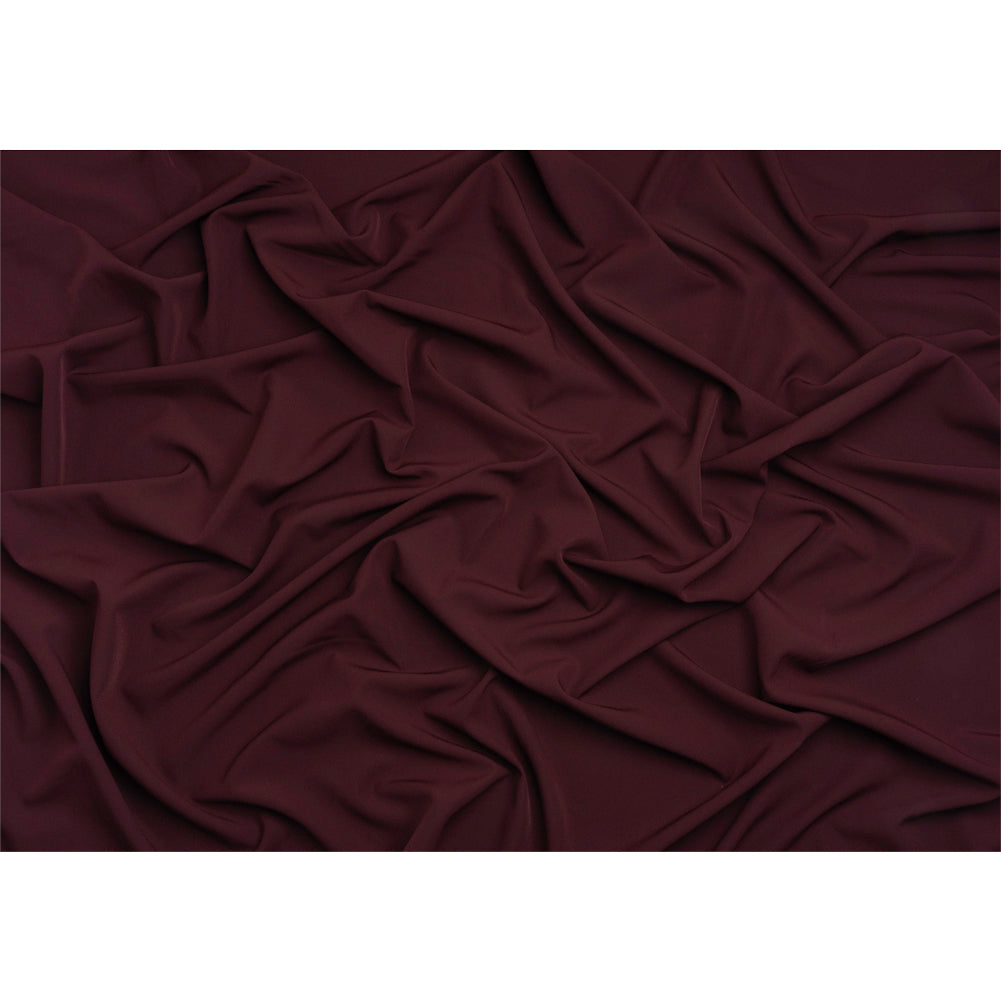 Stretch Recycled Polyester 4-Ply Crepe - Burgundy - Premium Collection - Full Stretch Recycled Polyester 4-Ply Crepe - Burgundy - Premium Collection - Full