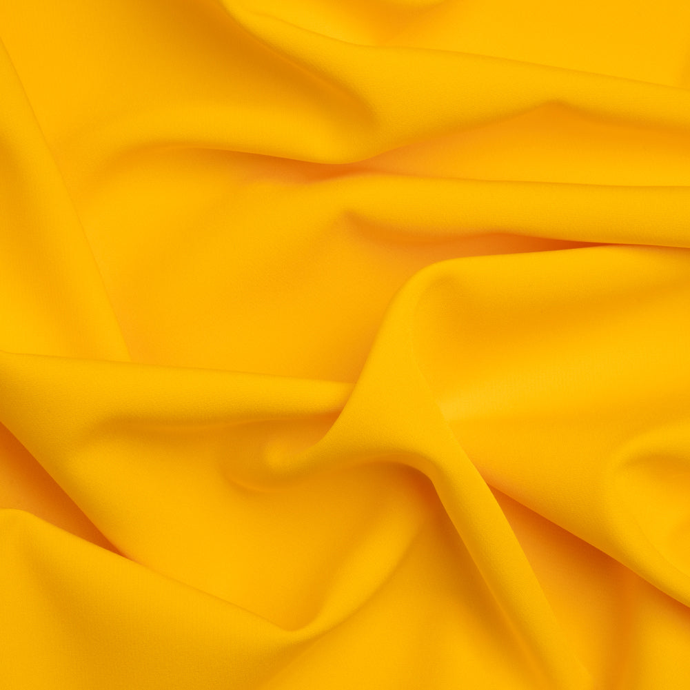 Stretch Recycled Polyester 4-Ply Crepe - Yellow - Premium Collection Stretch Recycled Polyester 4-Ply Crepe - Yellow - Premium Collection