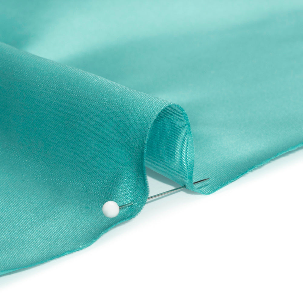 Silk Duchesse Satin - Colonial Blue - Premium Collection - Detail - Image 3 of 6 Silk Duchesse Satin - Colonial Blue - Premium Collection - Detail - Image 3 of 6