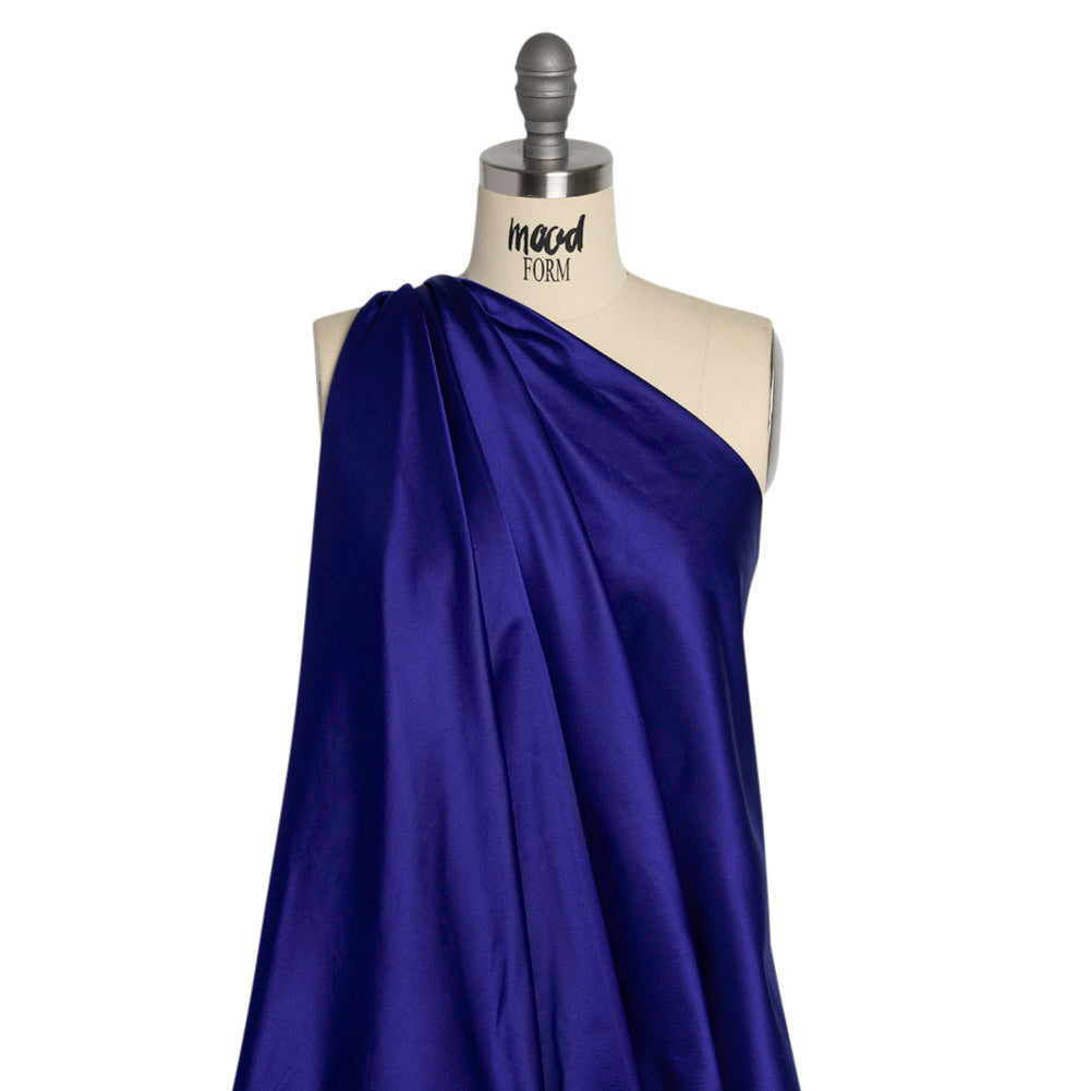 Silk Duchesse Satin - Royal Blue - Premium Collection Detail Silk Duchesse Satin - Royal Blue - Premium Collection Detail
