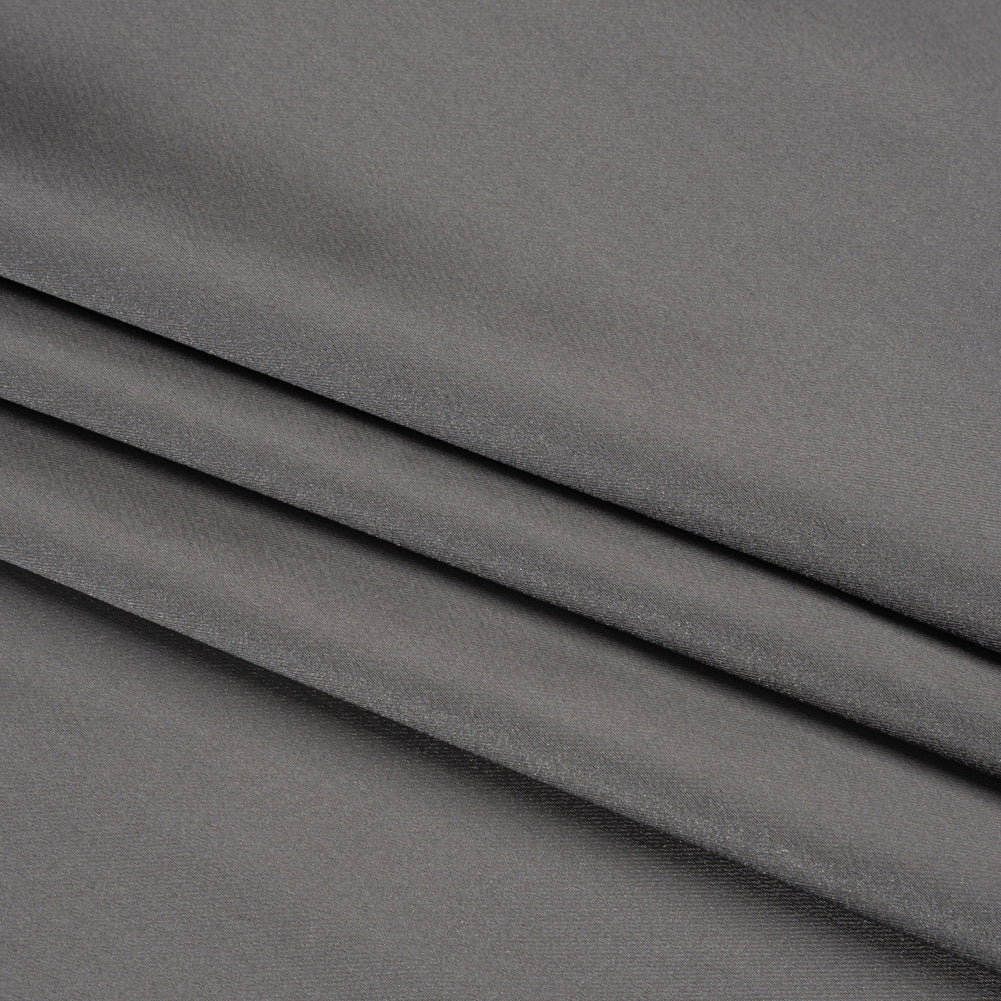 Stretch Satin Made in Italy - Gray with Black Backing - Premium Collection - Folded Stretch Satin Made in Italy - Gray with Black Backing - Premium Collection - Folded