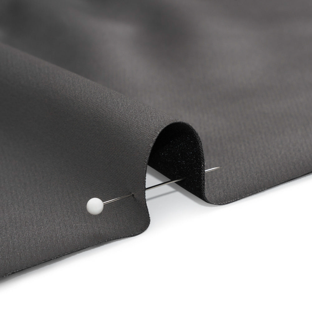 Stretch Satin Made in Italy - Gray with Black Backing - Premium Collection - Detail Stretch Satin Made in Italy - Gray with Black Backing - Premium Collection - Detail
