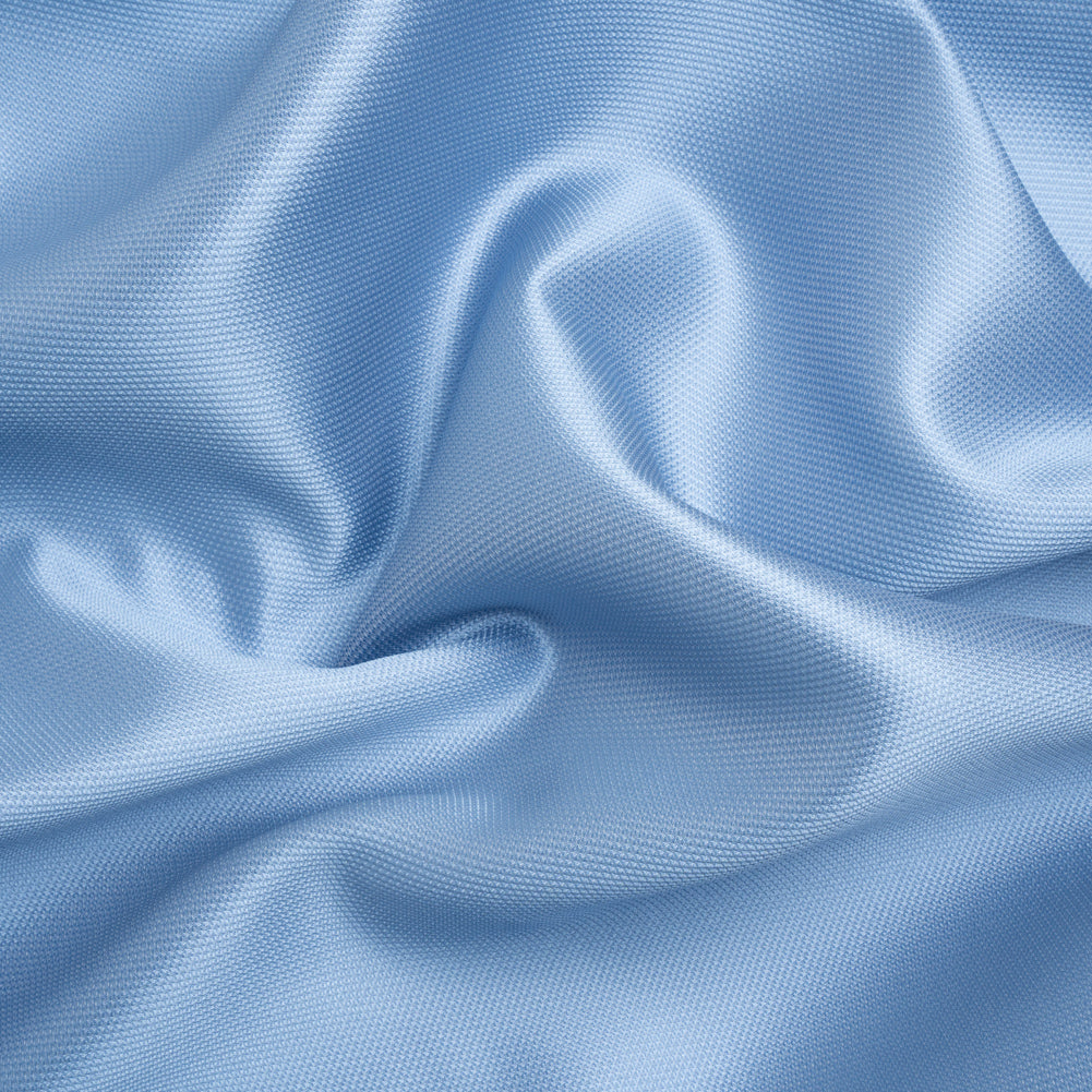 Polyester and Silk Mikado Pique Made in Italy - Placid Blue - Premium Collection Polyester and Silk Mikado Pique Made in Italy - Placid Blue - Premium Collection