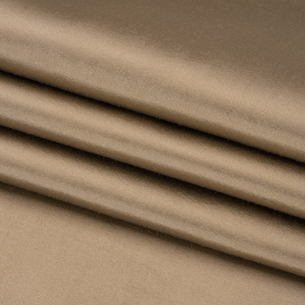 Silk Wool Twill - Taupe Cobblestone - Premium Collection Folded Silk Wool Twill - Taupe Cobblestone - Premium Collection Folded