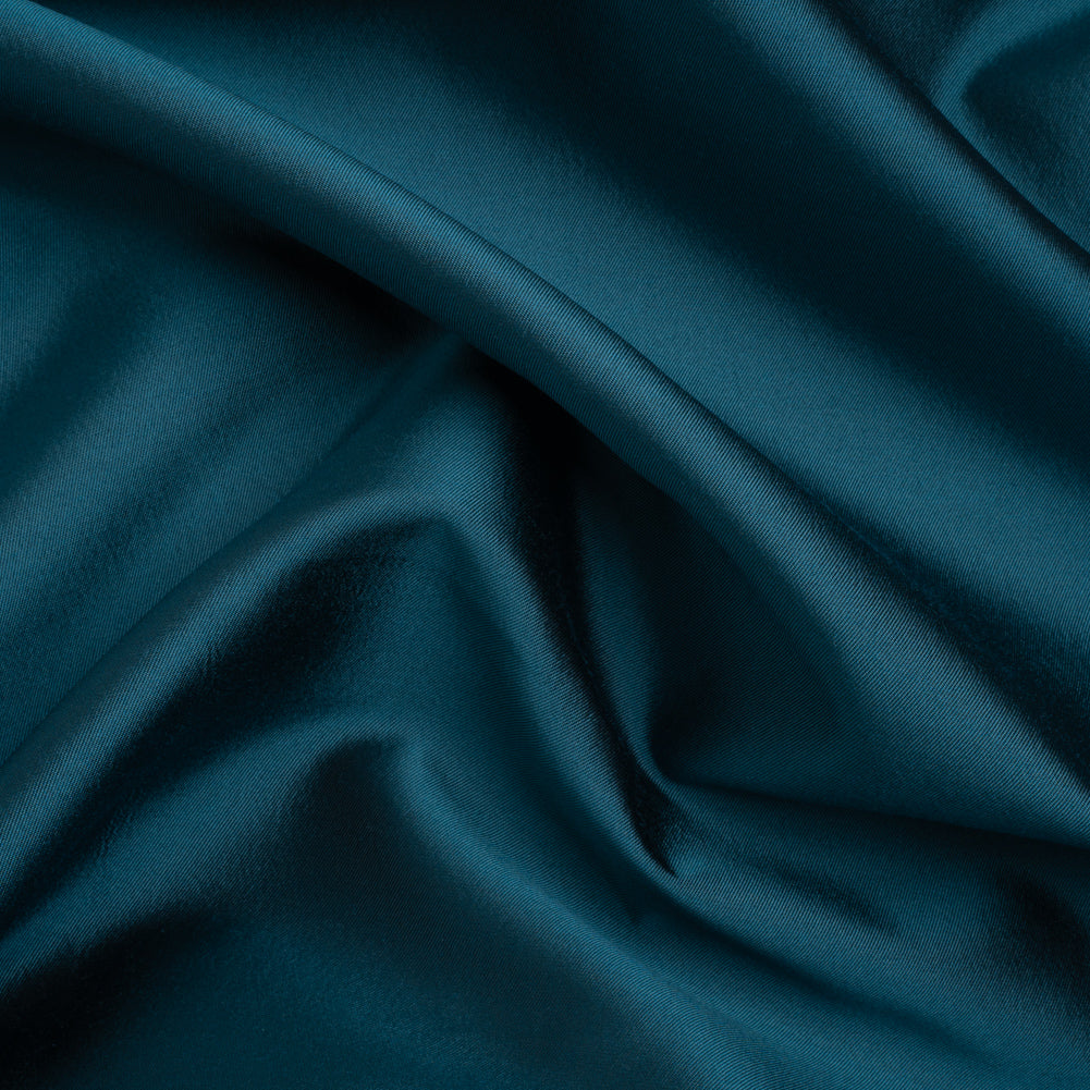 Silk Wool Twill - Mallard Blue - Premium Collection Silk Wool Twill - Mallard Blue - Premium Collection