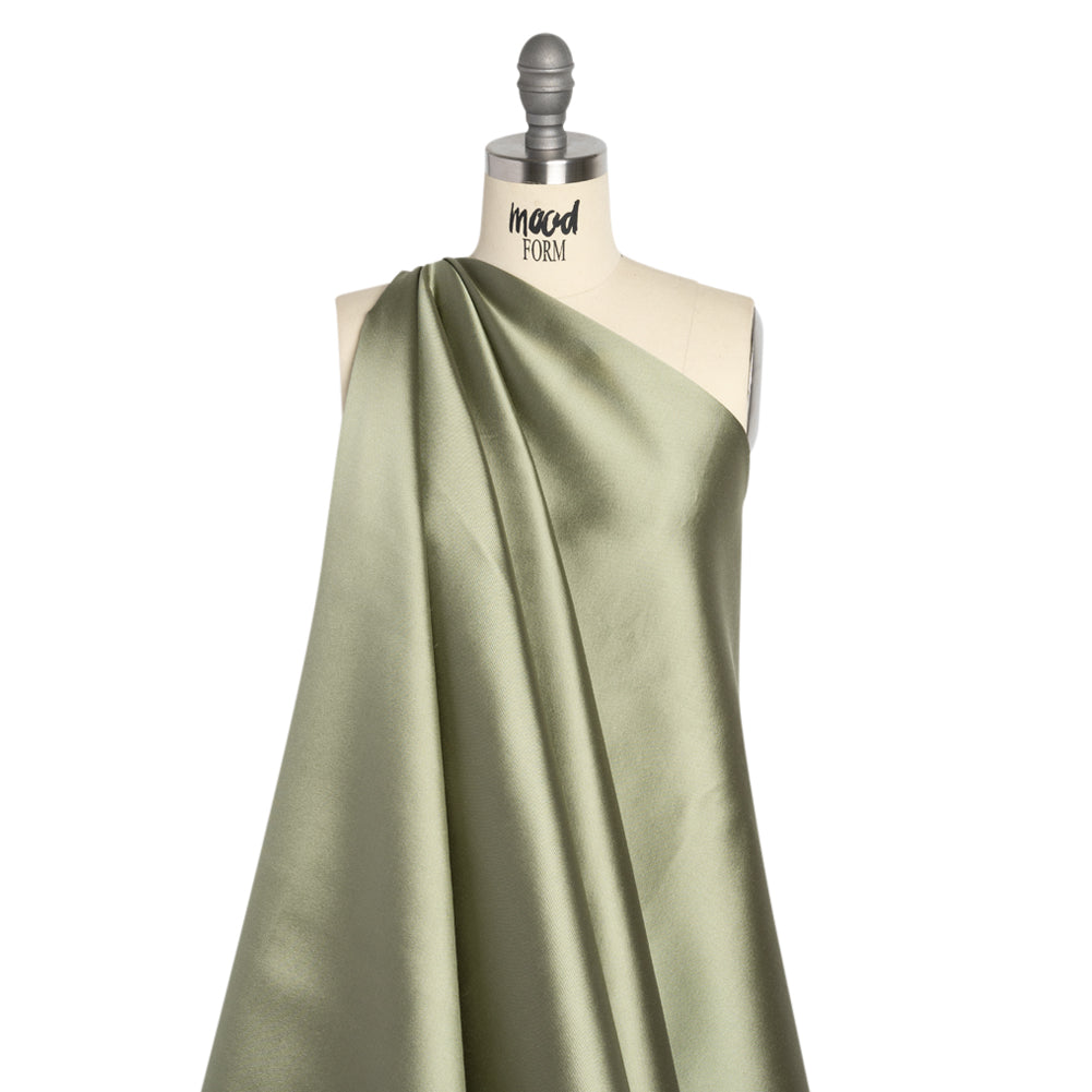 Silk Wool Twill - Swamp Geen - Premium Collection Drape Silk Wool Twill - Swamp Geen - Premium Collection Drape
