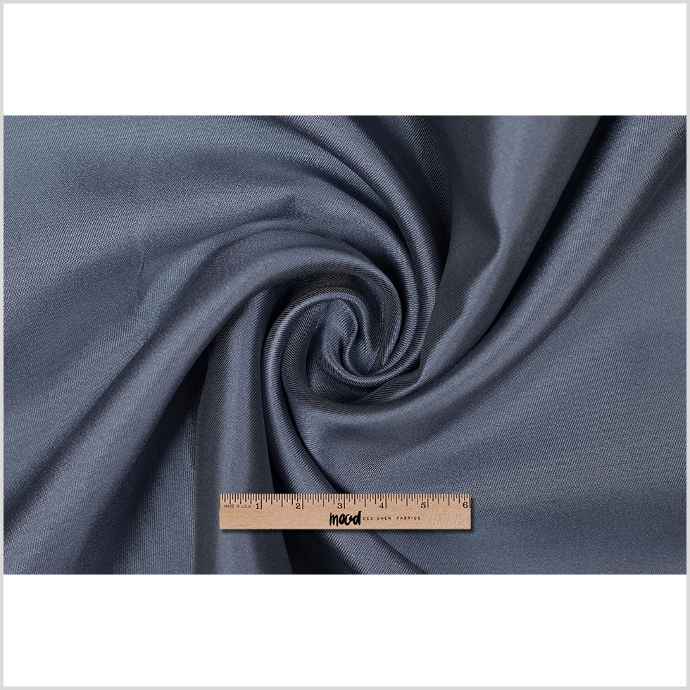 Silk Wool Twill - Blue Gray - Premium Collection Full Silk Wool Twill - Blue Gray - Premium Collection Full