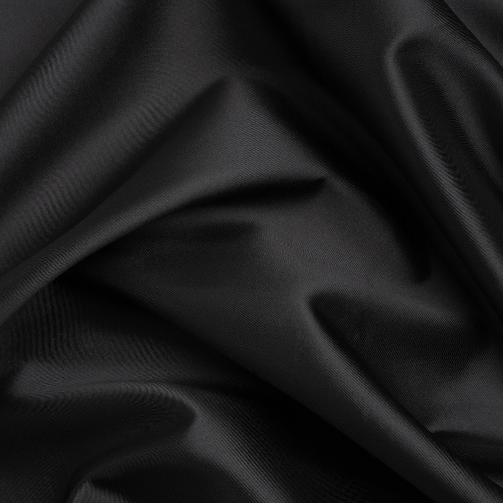 Silk Wool Twill - Jet Black - Premium Collection Silk Wool Twill - Jet Black - Premium Collection