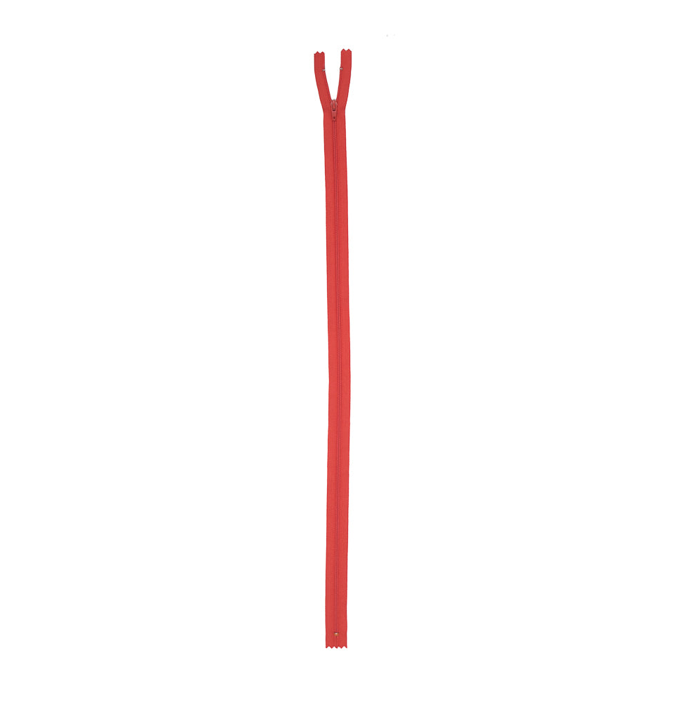 Regular Zipper 24" by YKK - 200 Medium Orange-Red Detail Regular Zipper 24" by YKK - 200 Medium Orange-Red Detail