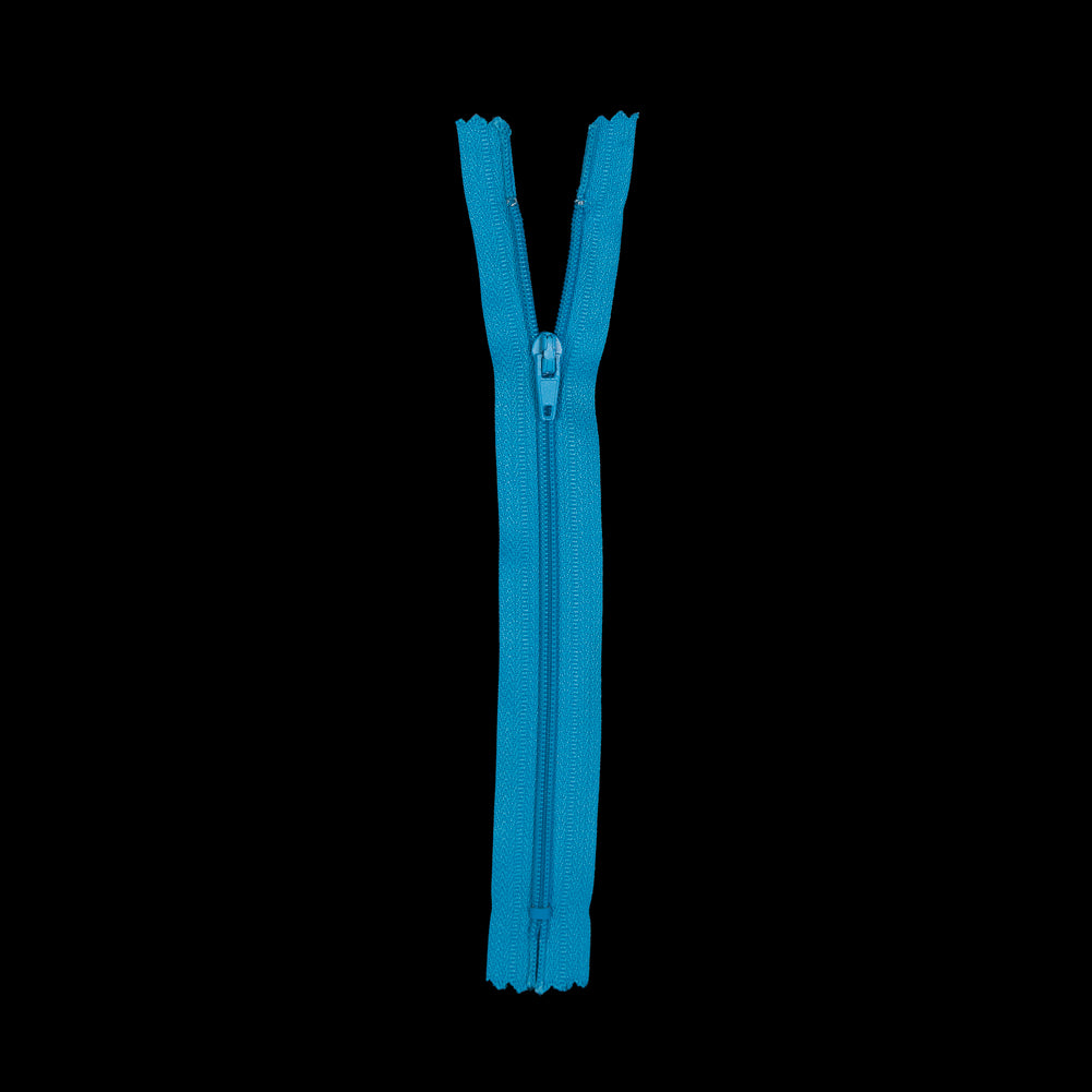Regular Zipper 9" by YKK - 562 Aqua Detail Regular Zipper 9" by YKK - 562 Aqua Detail