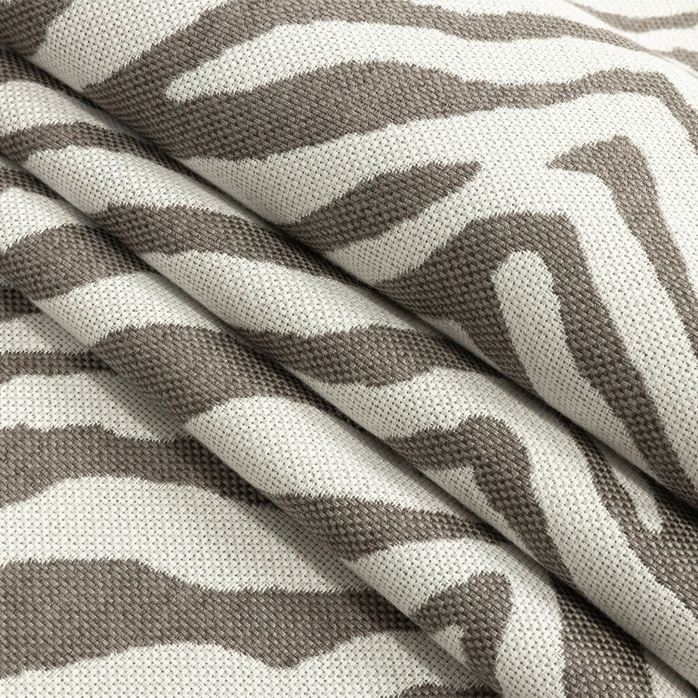 Nambia Upholstery Jacquard by Sunbrella - Gray Zebra Stripes Folded Nambia Upholstery Jacquard by Sunbrella - Gray Zebra Stripes Folded