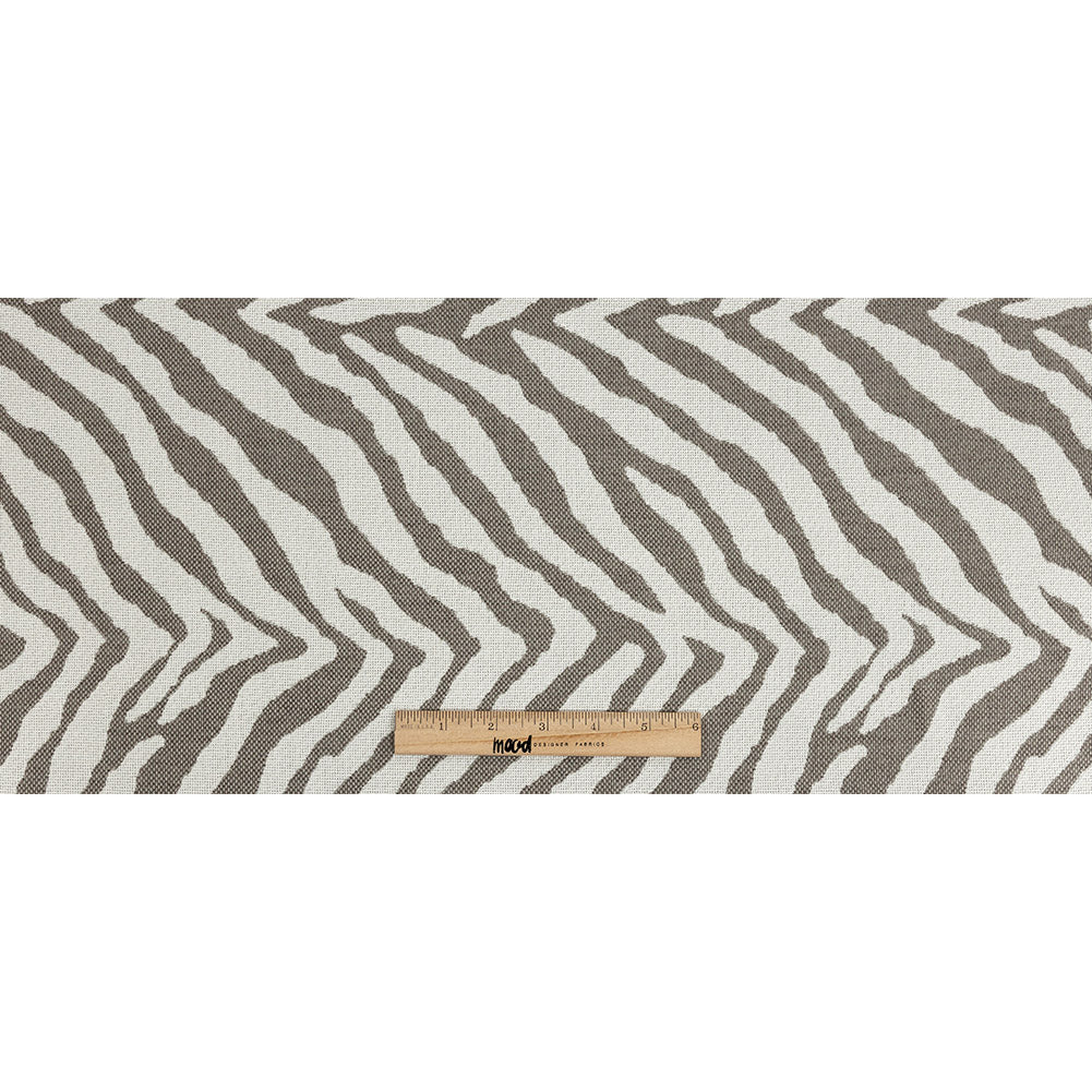 Nambia Upholstery Jacquard by Sunbrella - Gray Zebra Stripes Full Nambia Upholstery Jacquard by Sunbrella - Gray Zebra Stripes Full
