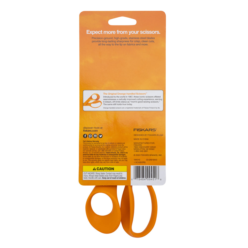 Classic Bent Dressmaker's Scissors by Fiskars - 8" - Detail