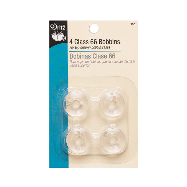 Dritz Class 66 Plastic Bobbins - 4ct