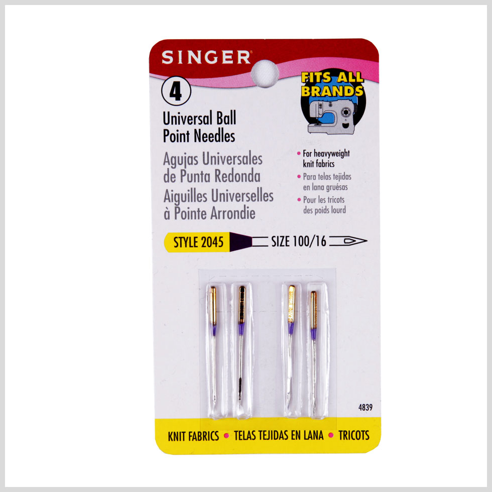 Singer Ballpoint Machine Needles Size 100/16
