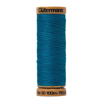 Gutermann Natural Cotton Thread 100m - 7540 Turquoise Blue