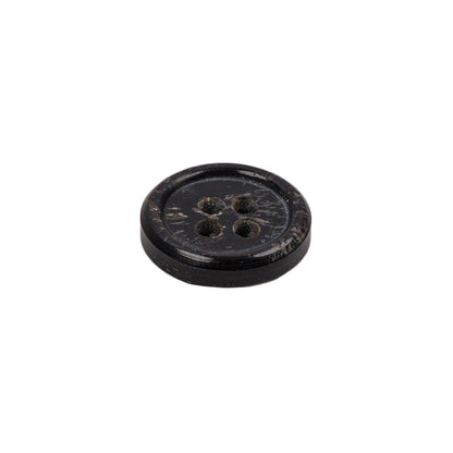 Black Horn Button - 24L/15mm Folded