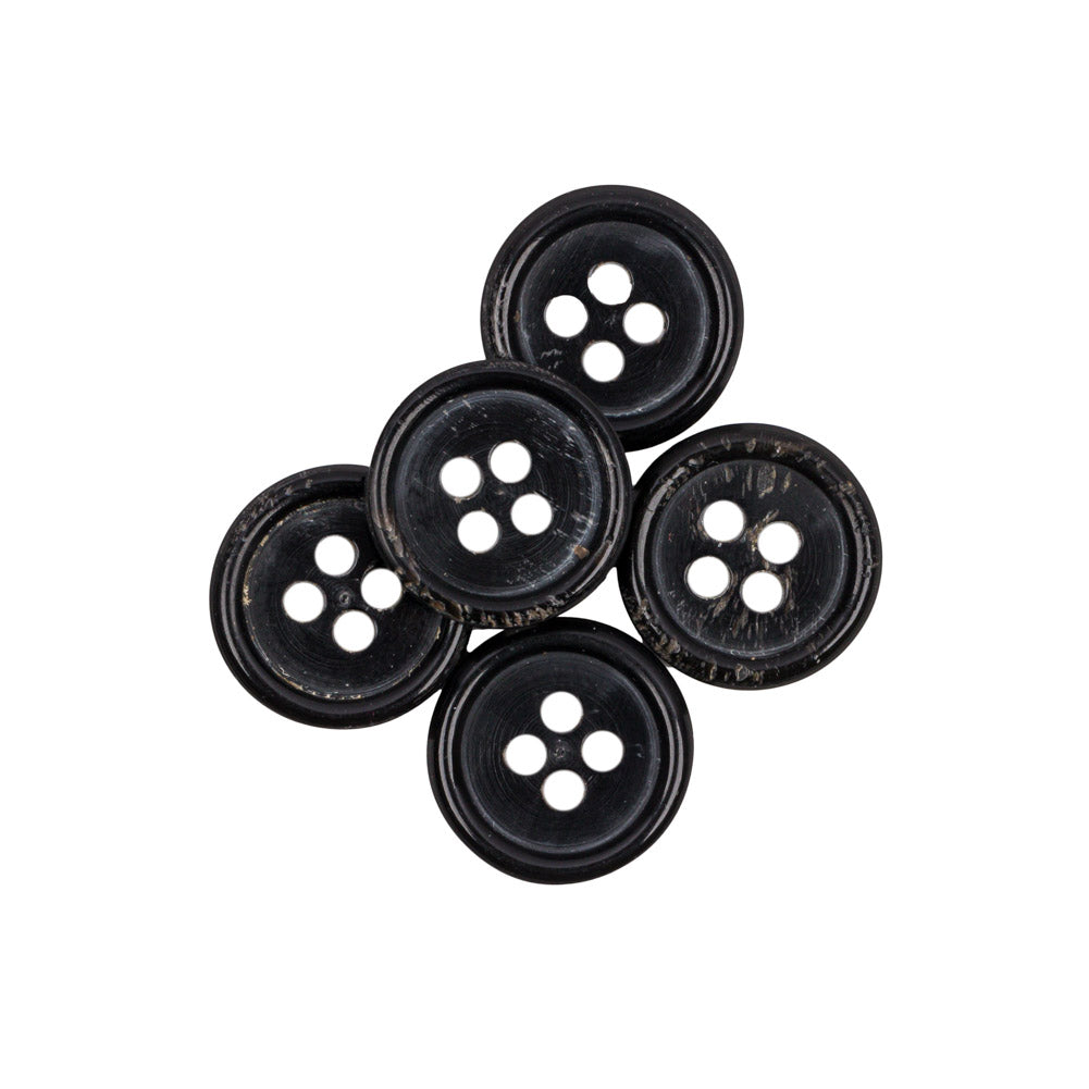 Black Horn Button - 24L/15mm Full
