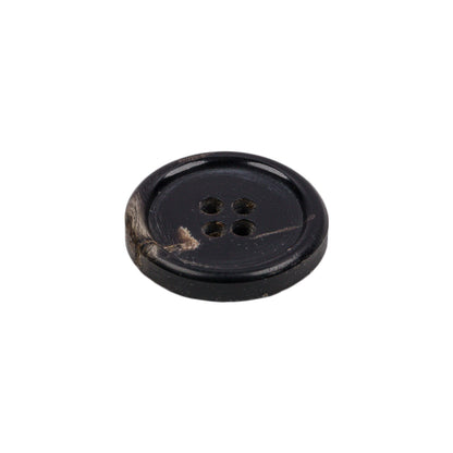 Black Horn Button - 32L/20mm Folded
