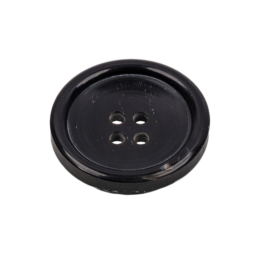 Black Horn Button - 40L/25.5mm Folded