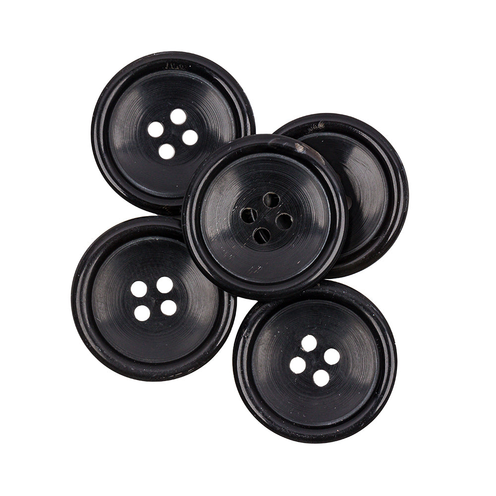 Black Horn Button - 40L/25.5mm Full