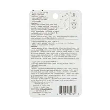 Dritz Large Nickel Eyelets Kit Size 1/4 - 12ct Detail