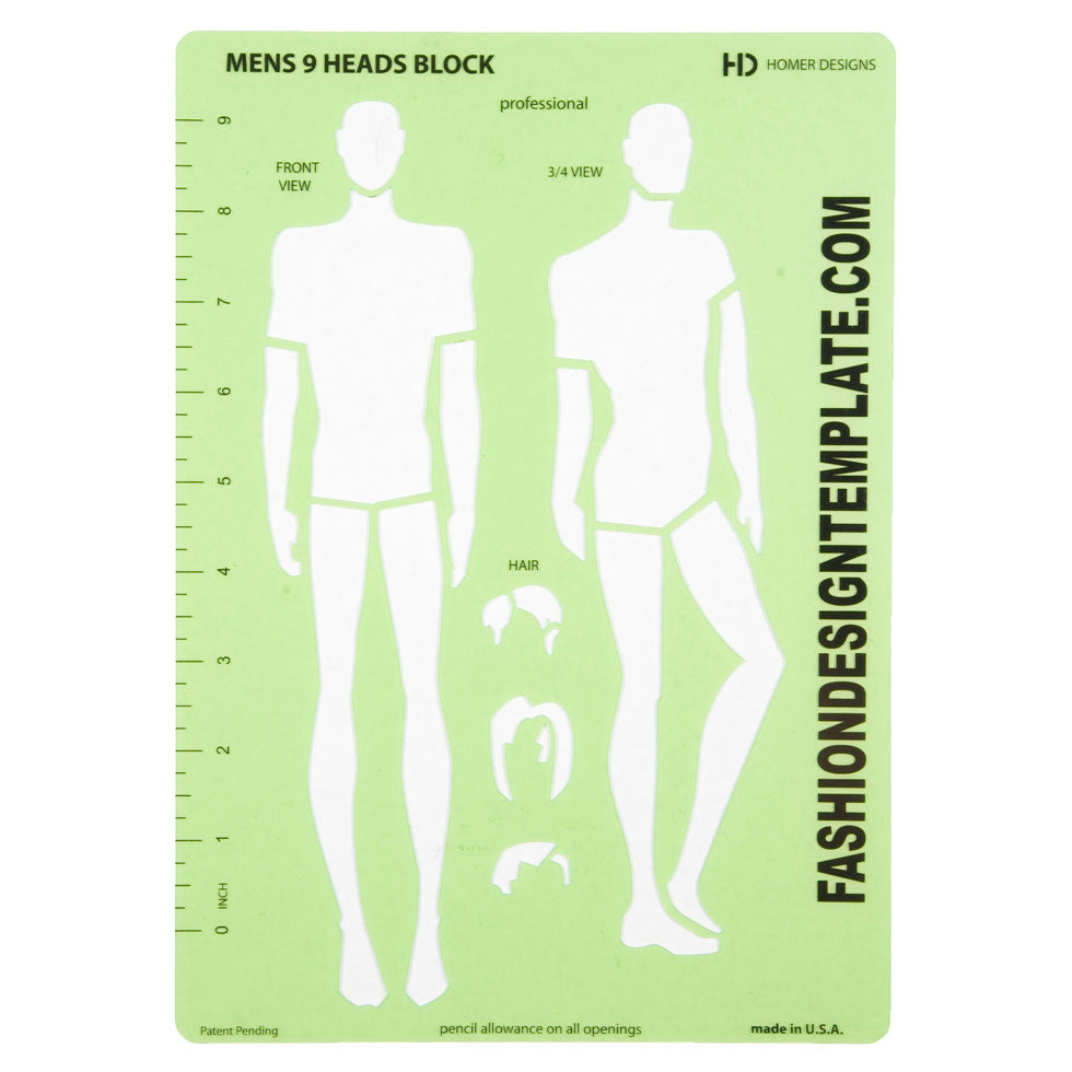 Men's 9 Head Template