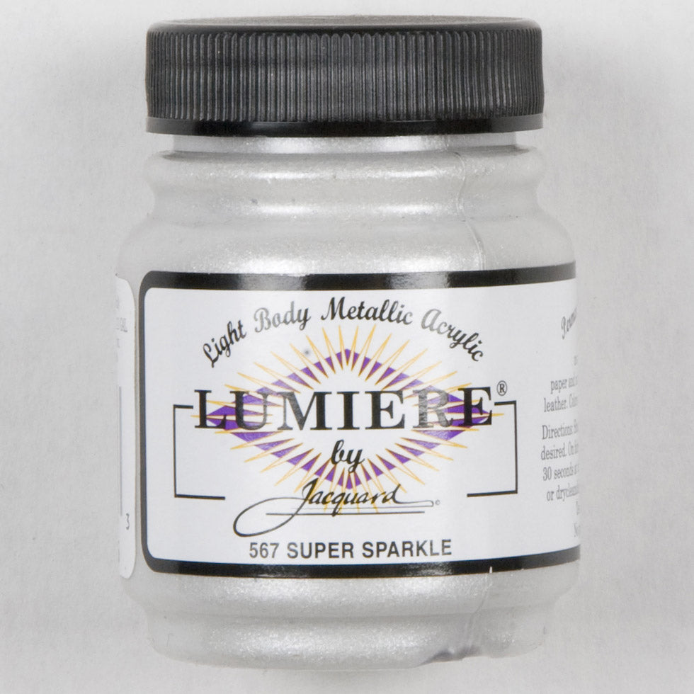 Jacquard Lumiere Textile Paint - 567 Super Sparkle - Light Body Metallic Acrylic