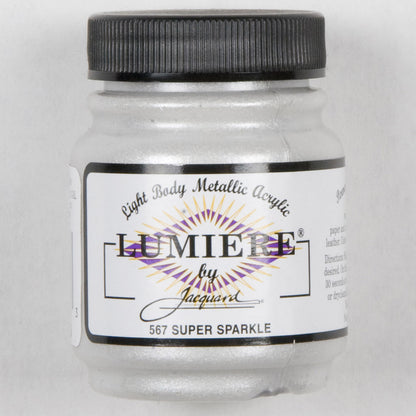 Jacquard Lumiere Textile Paint - 567 Super Sparkle - Light Body Metallic Acrylic