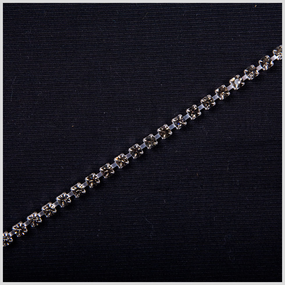 Black Diamond/Silver Metal & Czech Rhinestone