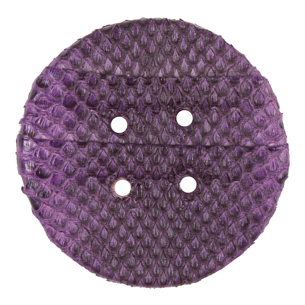 61mm Royal Lilac Snakeskin Covered Button