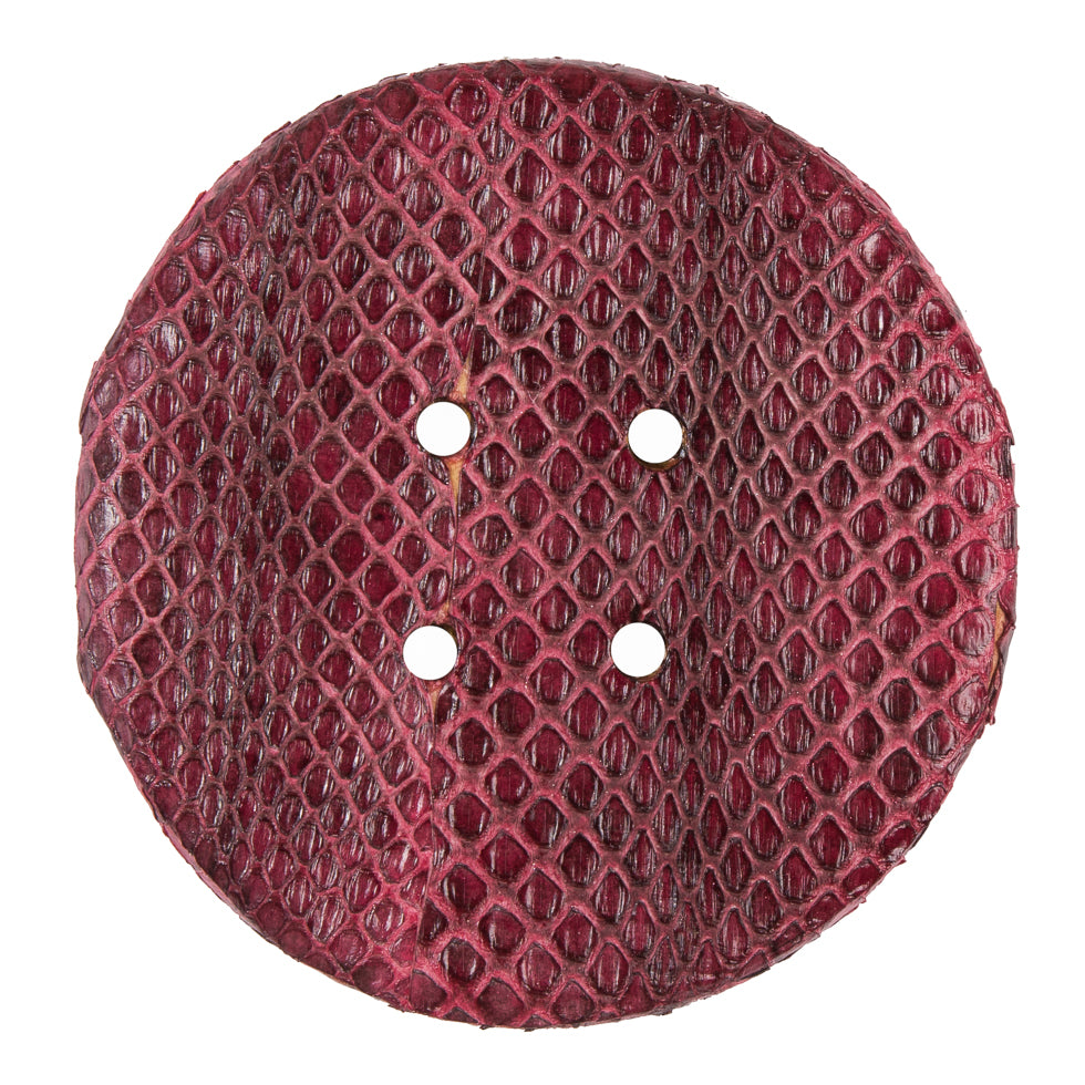 61mm Formula One Snakeskin Covered Button - Detail
