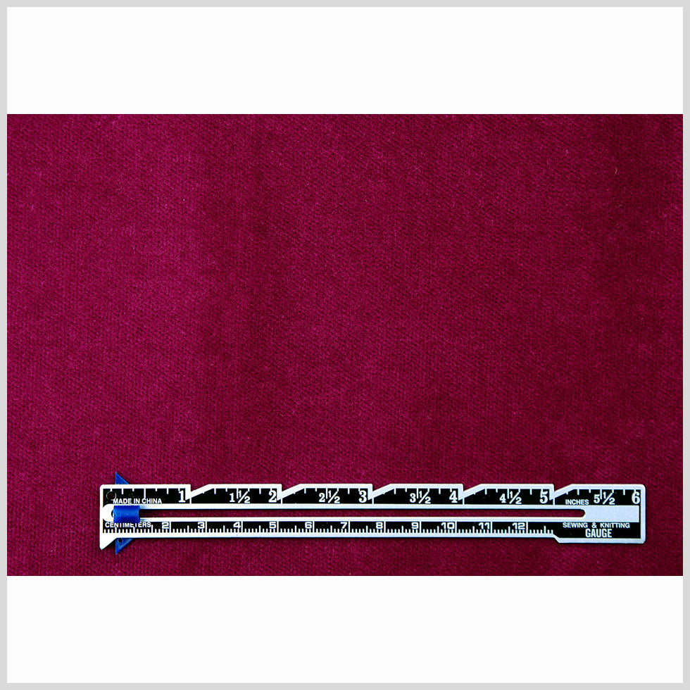 Plum Solid Cotton Velvet - Full