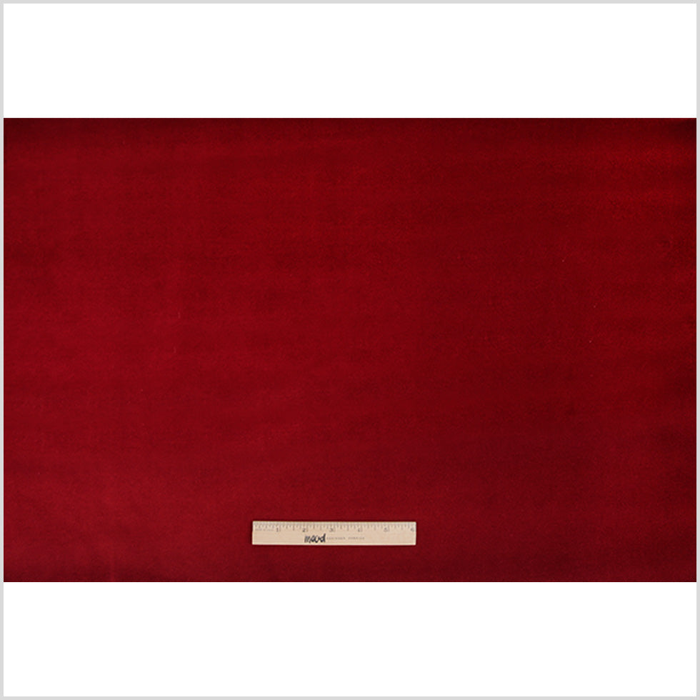 Crimson Solid Cotton Velvet - Full