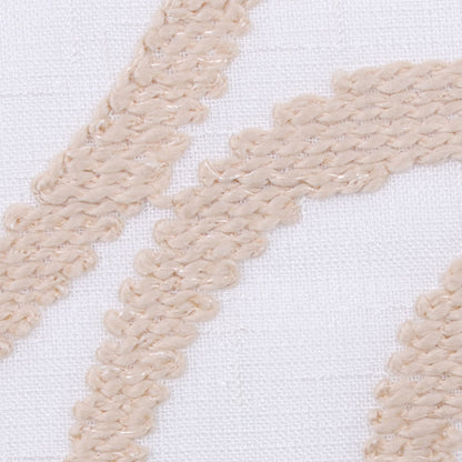 Ivory & Beige Embroidery Retro-Chic Sheer Poly Detail