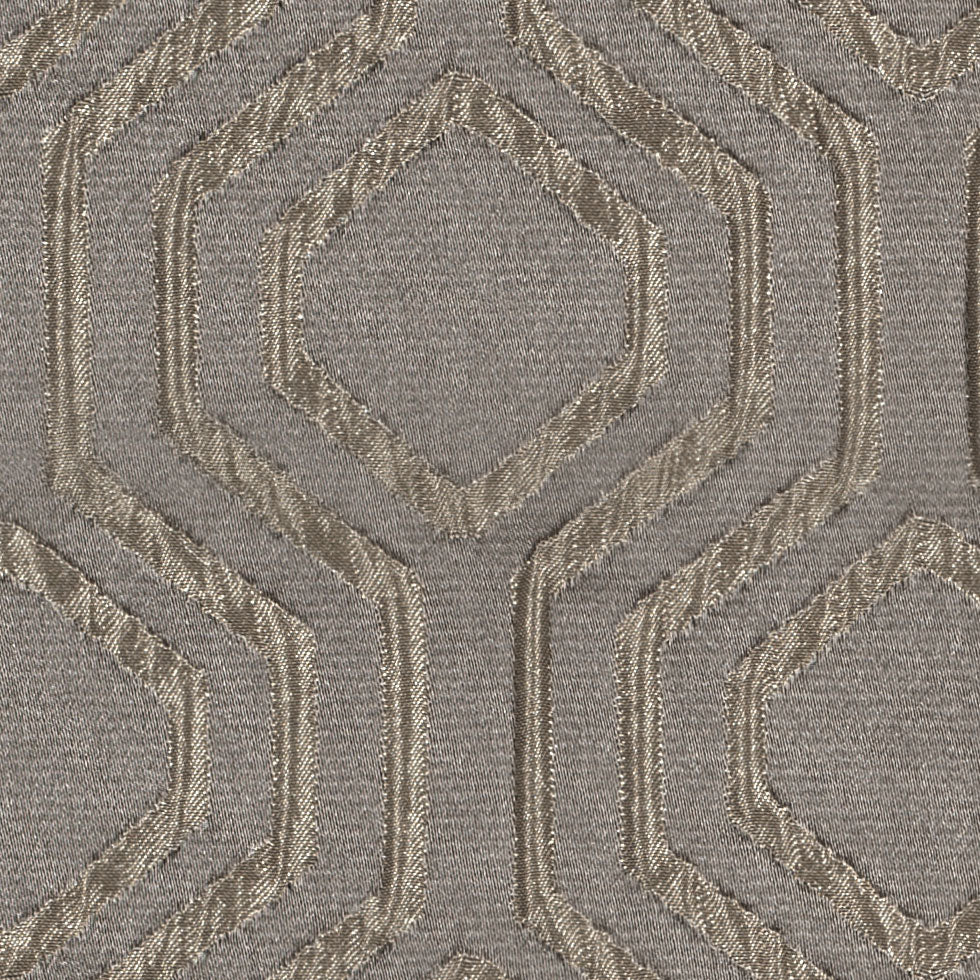 Gunmetal Geometric Brocade - Detail