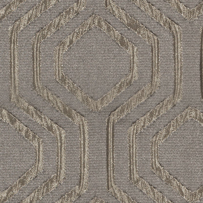 Gunmetal Geometric Brocade - Detail