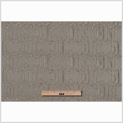 Gunmetal Geometric Brocade - Full