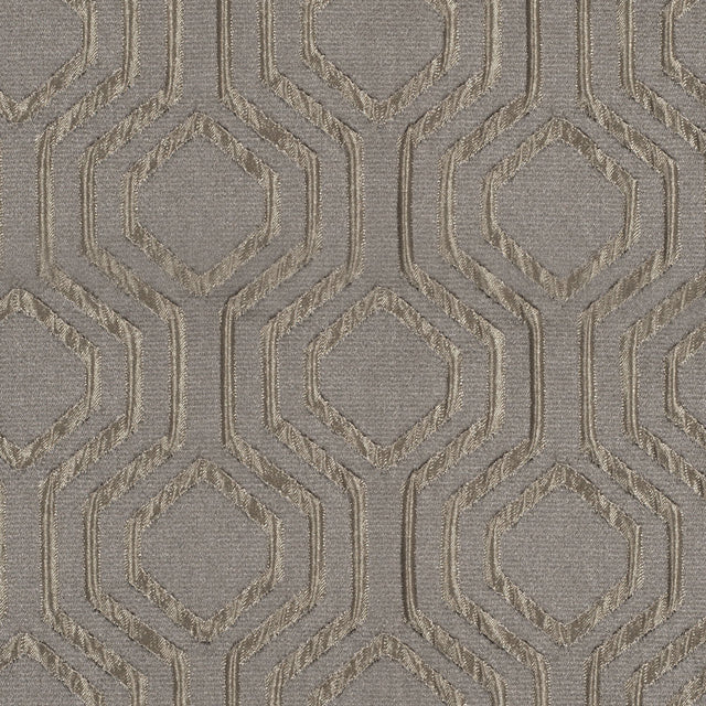 Gunmetal Geometric Brocade