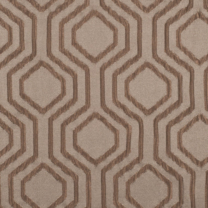 Taupe Geometric Brocade