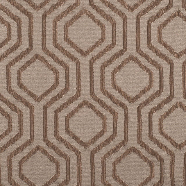 Taupe Geometric Brocade