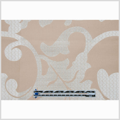 Wheat Damask Floral Poly Full