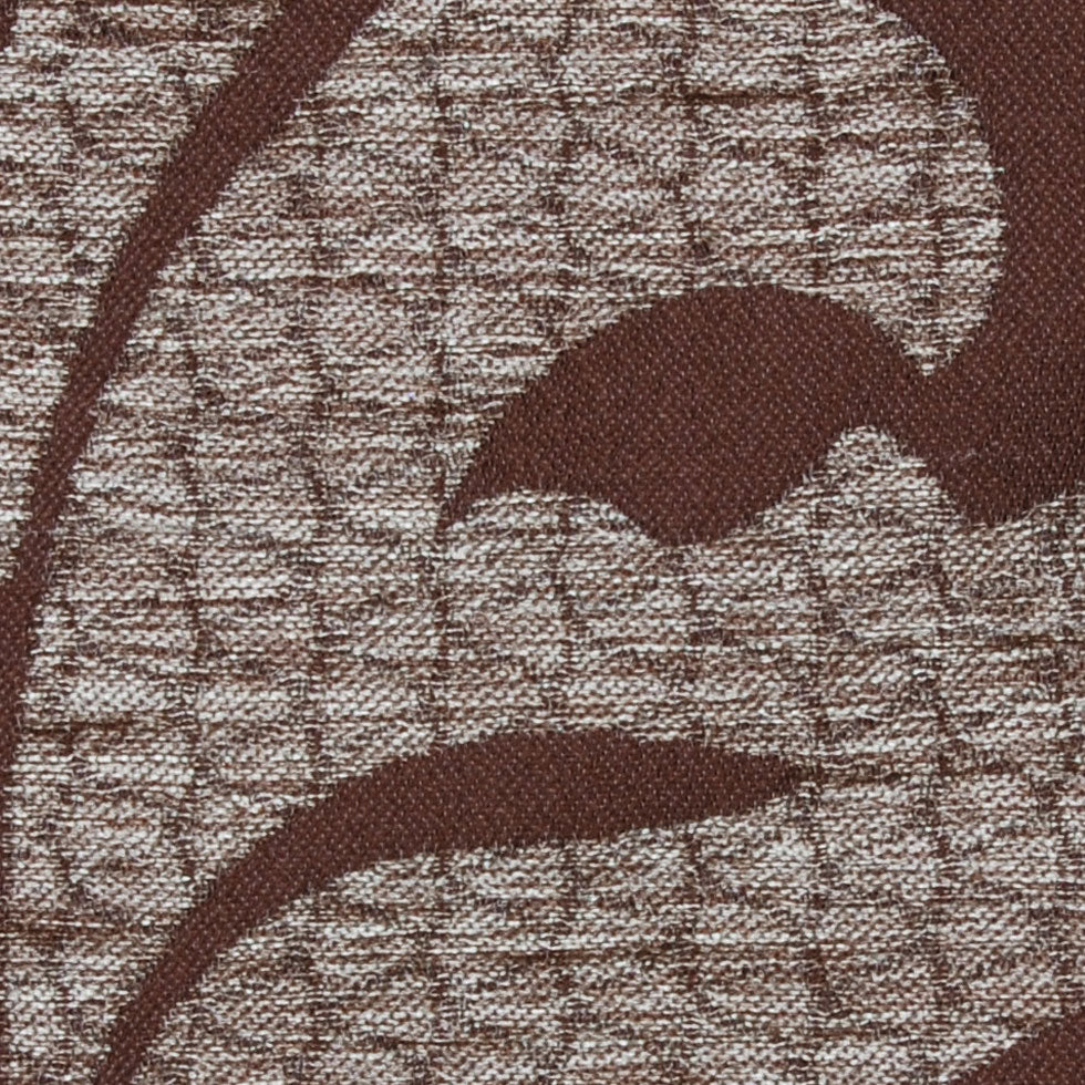 Chocolate Damask Floral Poly - Detail