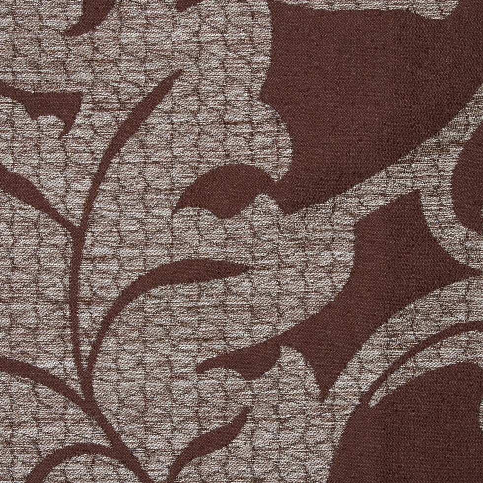 Chocolate Damask Floral Poly