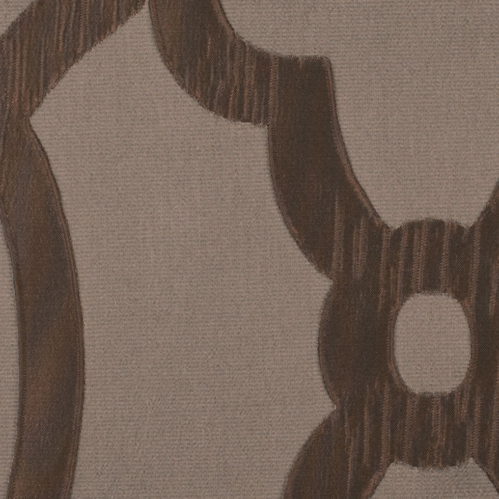 Taupe Geometric Brocade - Detail