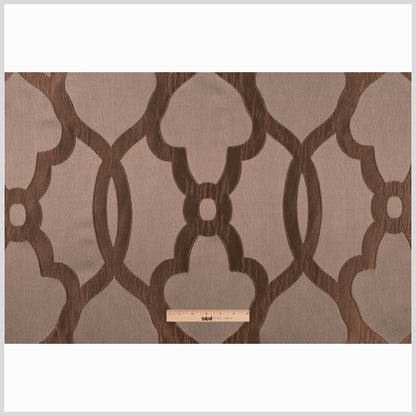Taupe Geometric Brocade - Full