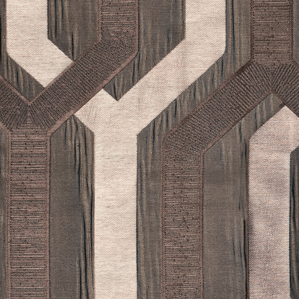Brown Geometric Poly - Detail