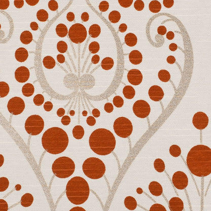 Orange Swirls Cotton Blend - Detail