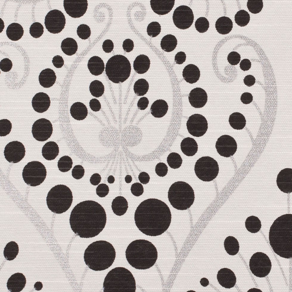 Black Swirls Cotton Blend - Detail