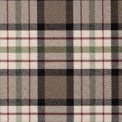 Brown Plaid Cotton Blend Detail